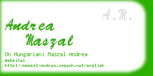 andrea maszal business card